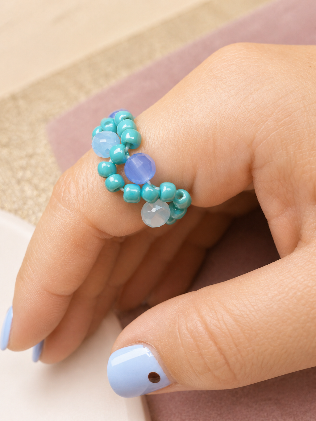 Blue Duo Ring