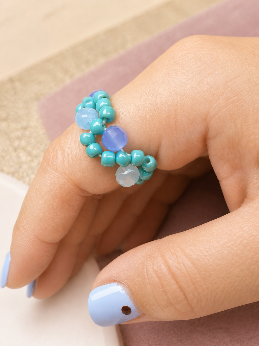 Blue Duo Ring