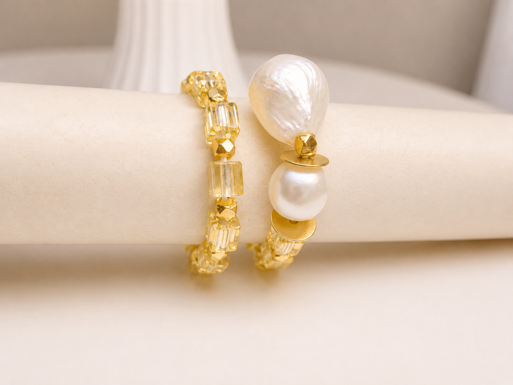 Gold Pearls Rings