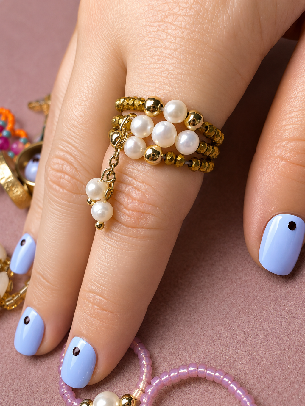 Bronze Pearl Ring