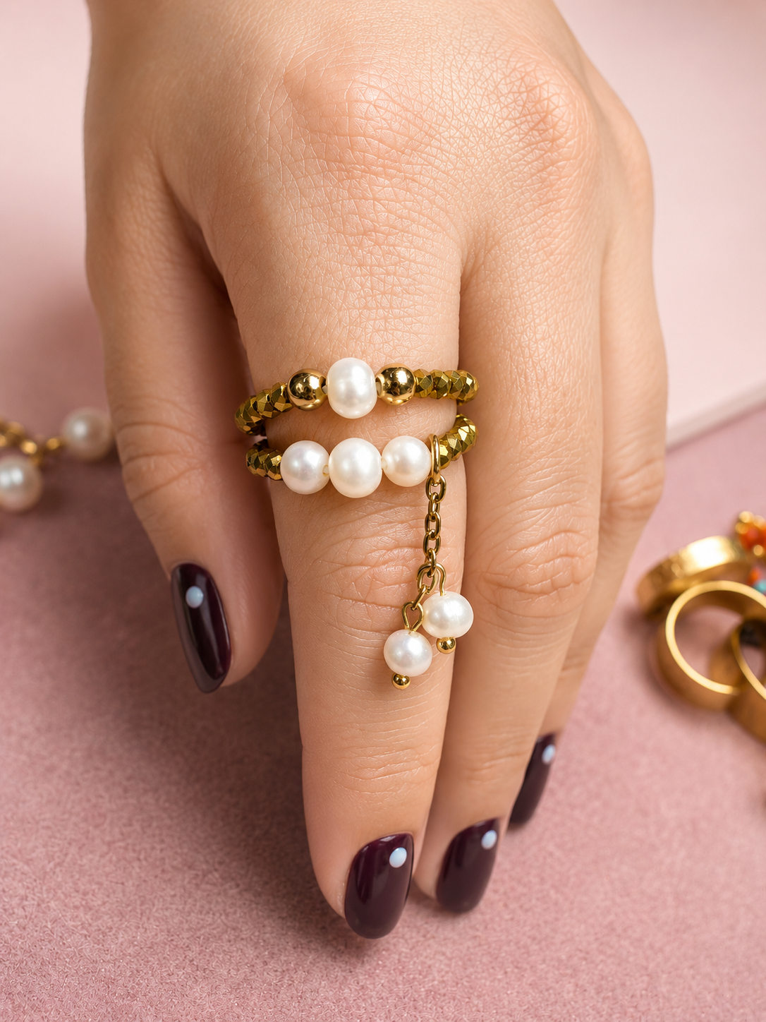 Bronze Pearl Ring