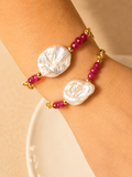 Ruby Pearl Bracelet