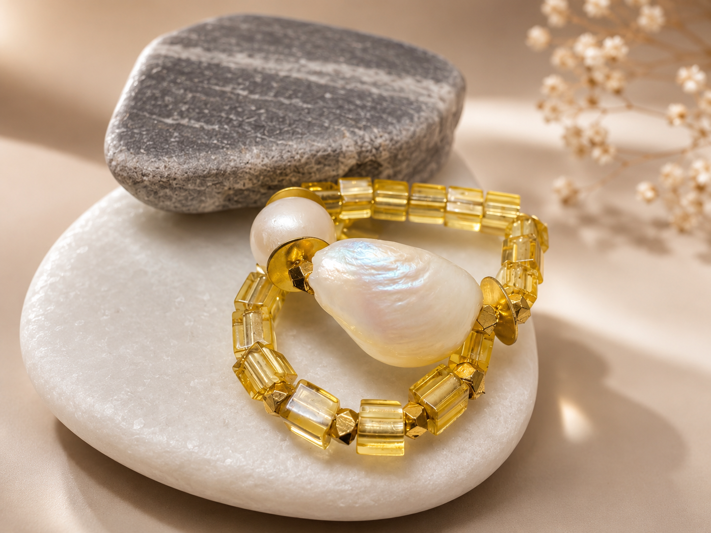 Gold Pearls Rings