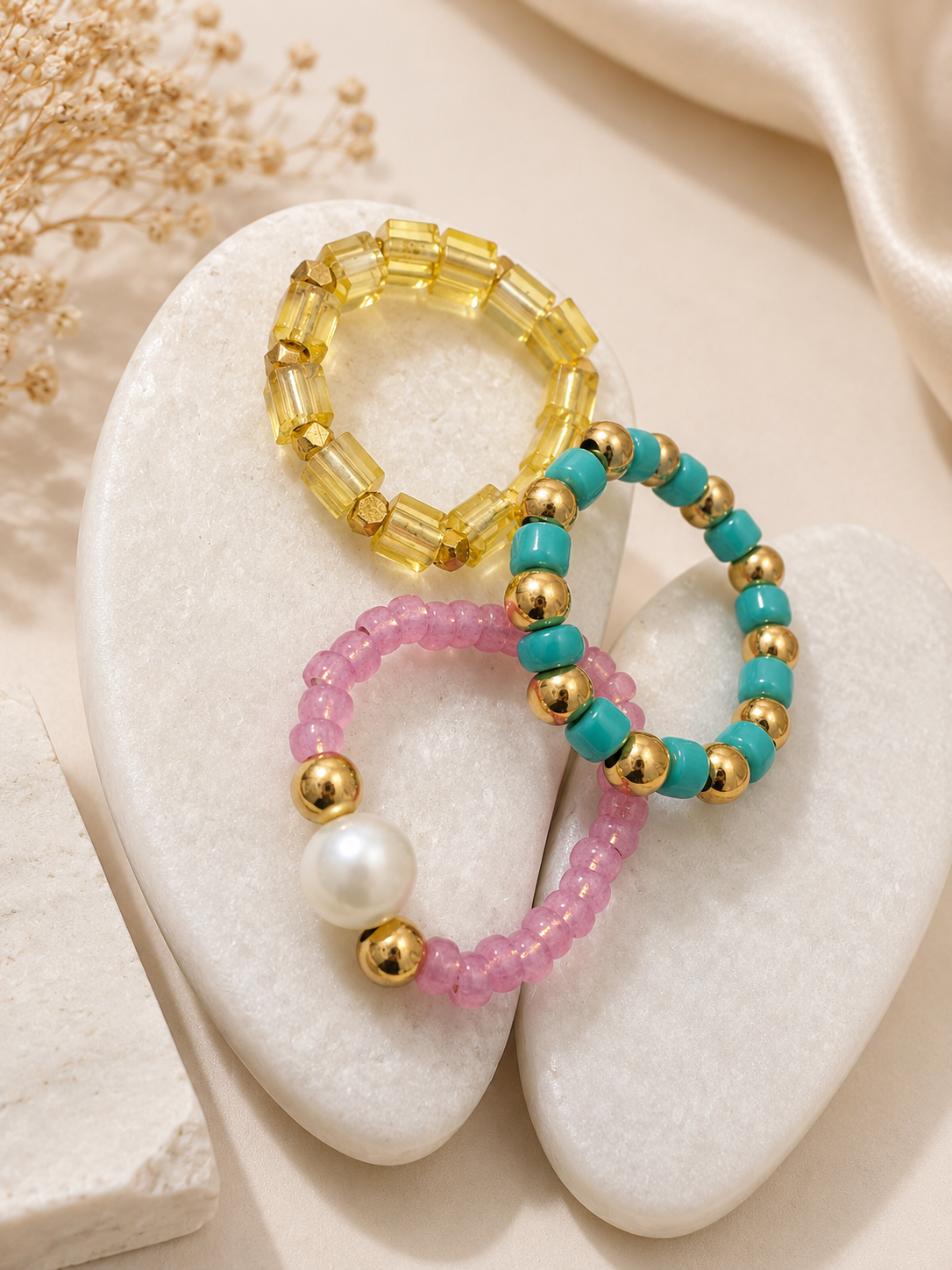 Tri-Color Ring Set