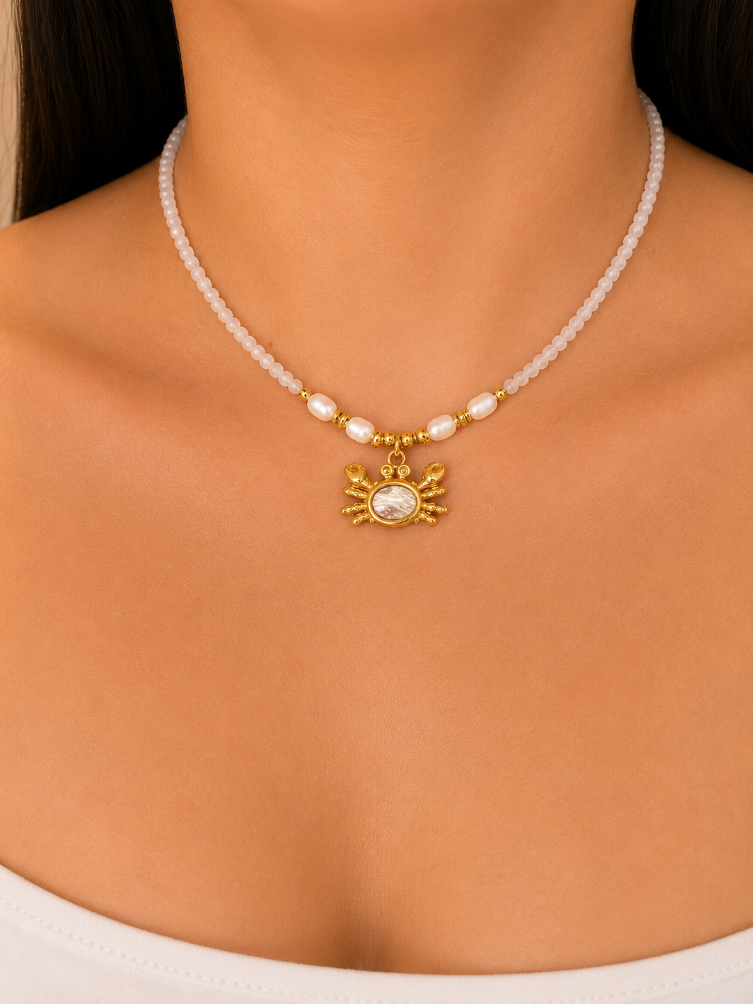 Pearl Crab Choker