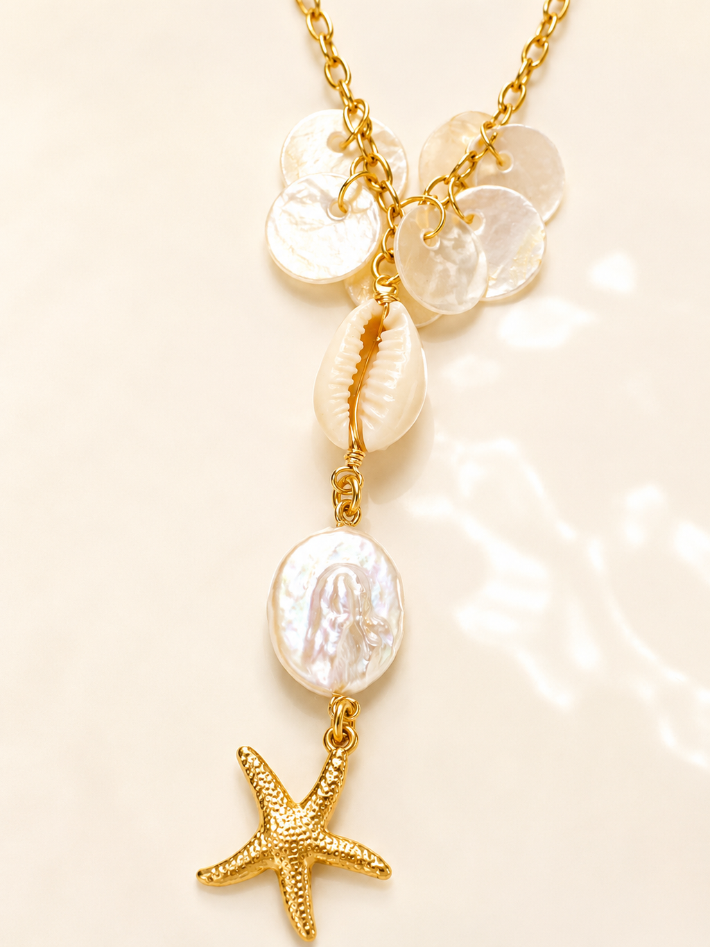 Coastal Pearl Star Necklace