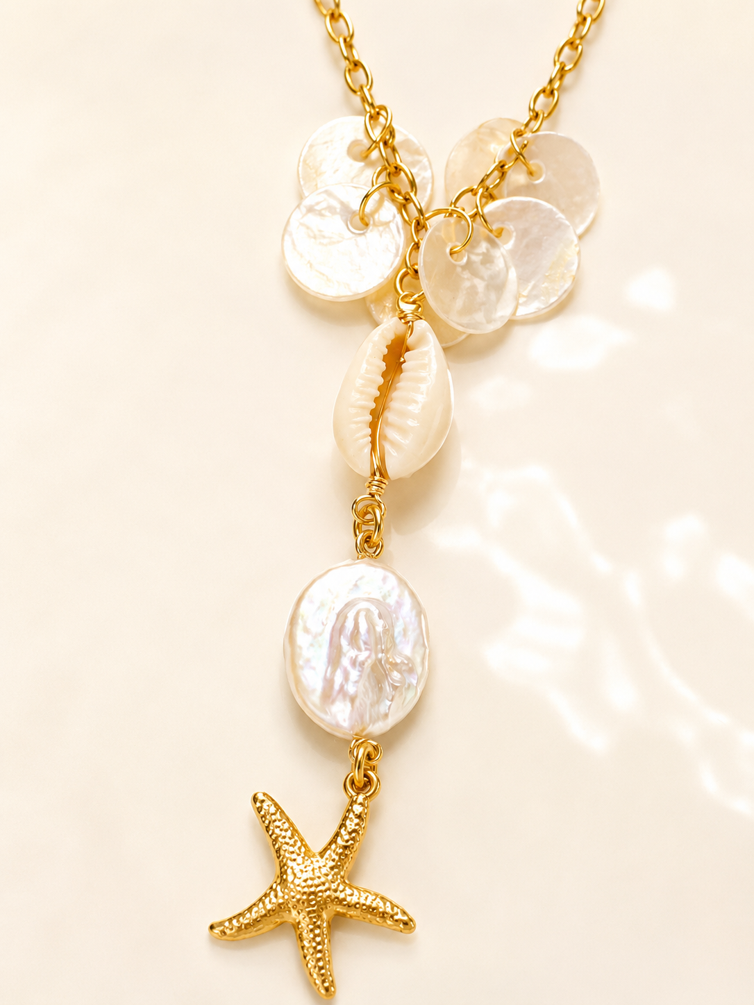 Coastal Pearl Star Necklace