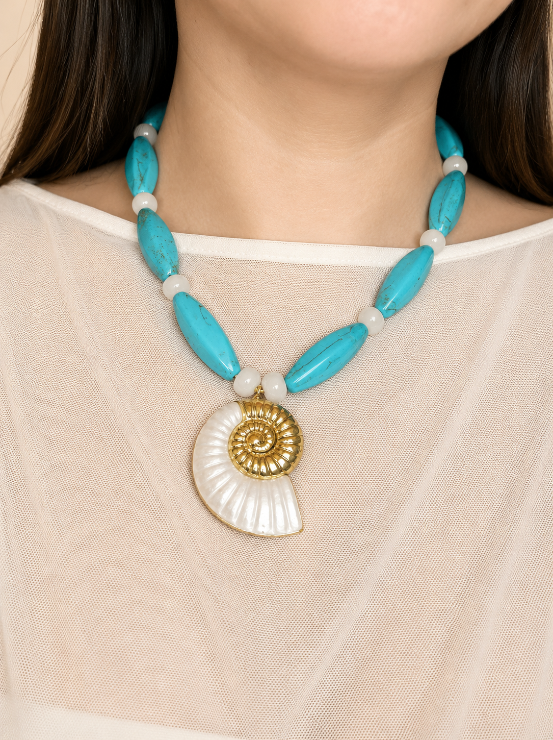 Golden Shell Necklace