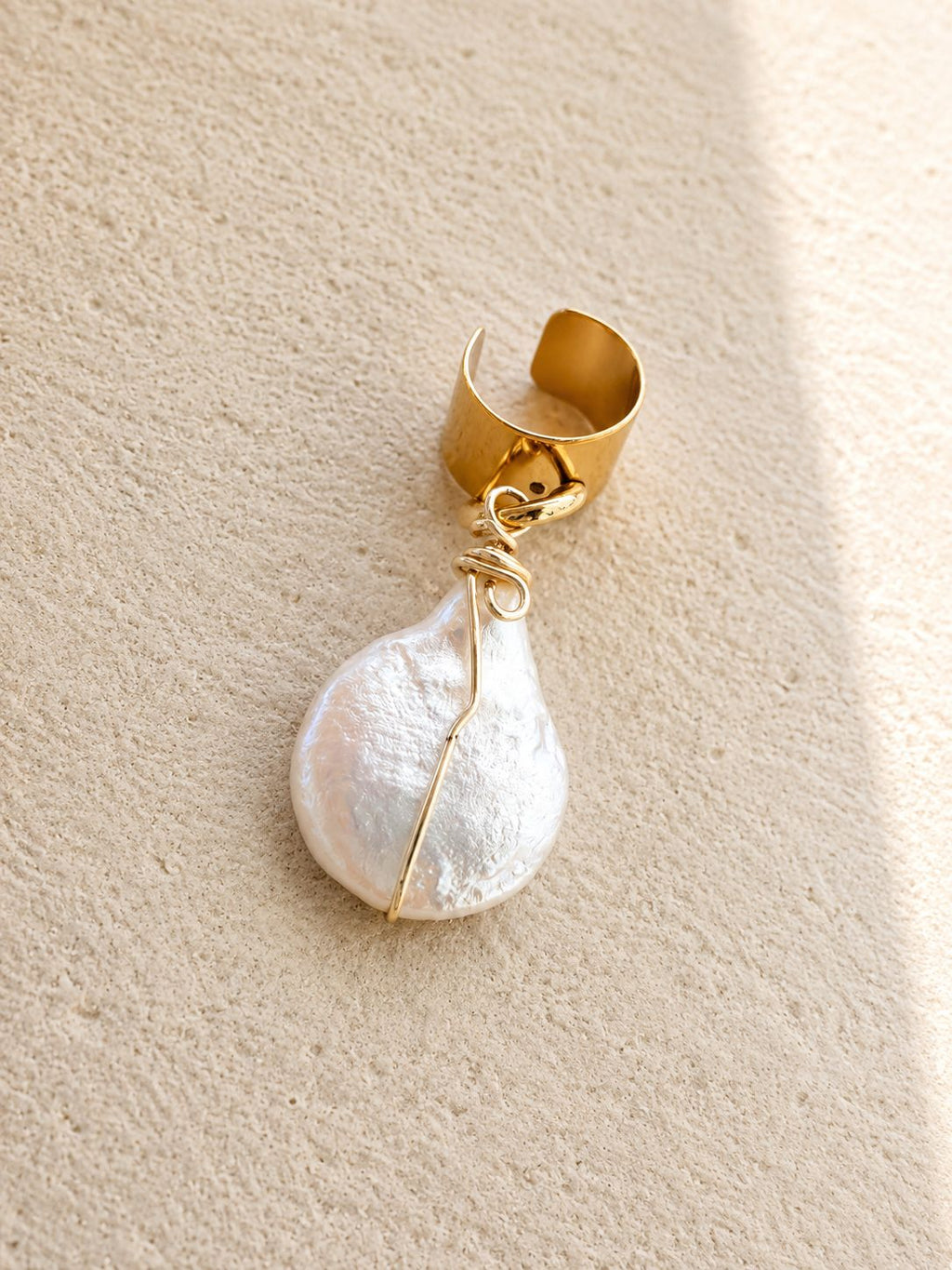 Pearl Drop Ear Cuff (1)
